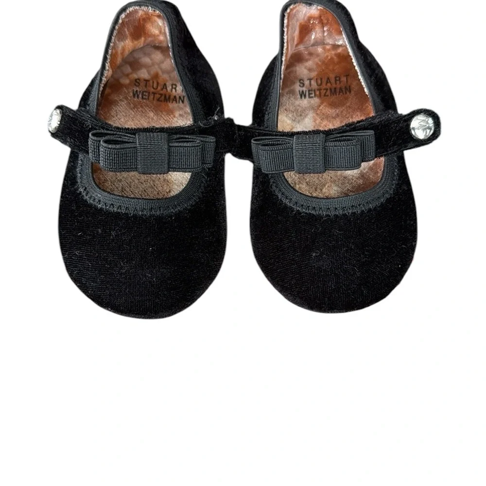 Stuart Weitzman My First Weitzmans Baby Pali Velvet Strap Size 3